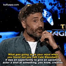 Tiragewhat Was Going On In Your Mind Whenyou Found Out You Had Cate Blanchett?It Was An Opportunity To Give An Upcomingactor A Shot At Something, You Know, Creative..Gif GIF - Tiragewhat Was Going On In Your Mind Whenyou Found Out You Had Cate Blanchett?It Was An Opportunity To Give An Upcomingactor A Shot At Something You Know Creative. GIFs