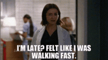 Greys Anatomy Amelia Shepherd GIF - Greys Anatomy Amelia Shepherd Im Late GIFs