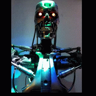 creepy robot gif