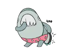 a drawing of a shark with the word tap on the bottom