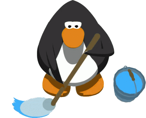 Club Penguin Mop Sticker