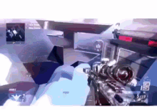 a person is holding a sniper rifle with the number 5/19 on the screen