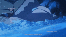 a screenshot of a video game shows a girl with white hair and a caption that says " she has a sword in her hand