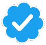 a blue check mark in a cloud on a white background .