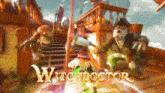 a video game called witchdoctor is being played on a boat
