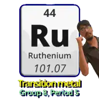 a man stands in front of a transition metal sign