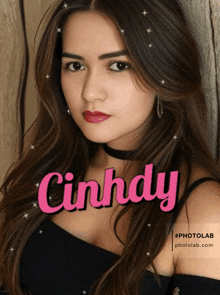 a picture of a woman with the name cinhdy