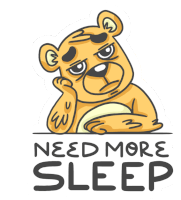 Sleepy Bear Too Tired Sticker - Sleepy Bear Too Tired Sleepy Stickers