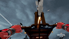 a person is playing a video game called deadpool