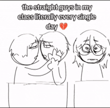 the straight guys in my class literally every single day cartoon