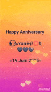 a screen shot of a happy anniversary greeting