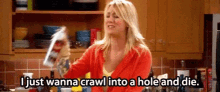 Kaley Cuoco Want To Crawl Into A Hole And Die GIF