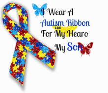 Autism Ribbon GIF - Autism Ribbon My Hero GIFs