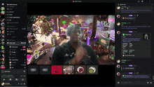 a screenshot of a video game called riot 's server shows a man clapping his hands
