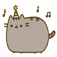 pusheen music celebration cat