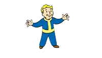 a cartoon of a man with a t on his shirt is standing next to a bullet