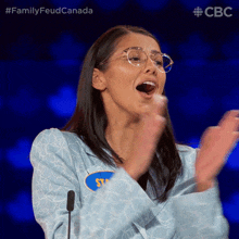 clapping hands stacey family feud canada excited good job
