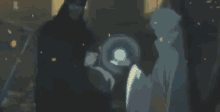 a blurry picture of a person standing in a room with smoke coming out of it .