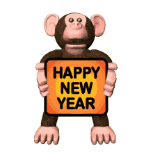 monkey new year happy new year sticker happy new year new year new year greetings