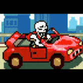 Pixel Driving Car GIF