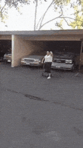 Lady Falling On Scooter Scooter Falling GIF