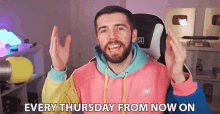 Every Thursday From Now On Joshua Bradley GIF - Every Thursday From Now On Joshua Bradley Josh Zerker GIFs