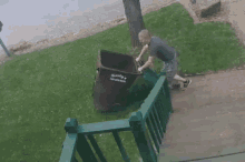 #youtried GIF - Garbage Can Trip Fail GIFs