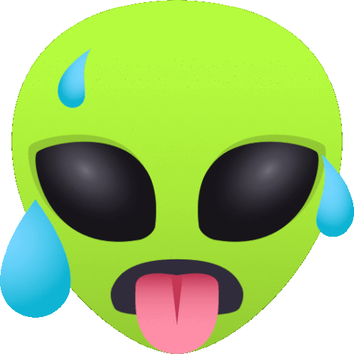 Sweaty Alien Sticker - Sweaty Alien Joypixels Stickers