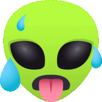 Sweaty Alien Sticker - Sweaty Alien Joypixels Stickers