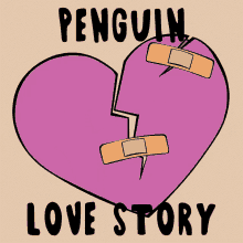 love heart i love you penguin broken