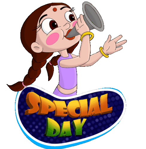 Enjoy Your Special Day Chutki Sticker - Enjoy Your Special Day Chutki Chhota Bheem Stickers