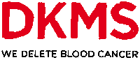 a logo for dkms says we delete blood cancer