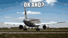Ok And Airplane GIF