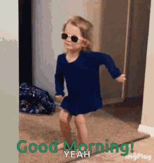 good morning good vibes dancing kid girl