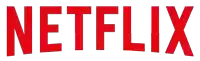 a logo for netflix is shown in red on a white background