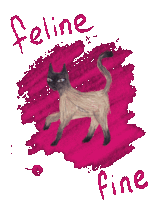 Feline Fine Sticker - Feline Fine Cat Stickers