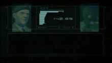 a video game screen says there 's a terminal in front of the elevator a node .