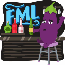 fml eggplant life joypixels eggplant fuck my life