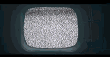 a close up of a television screen with static on it