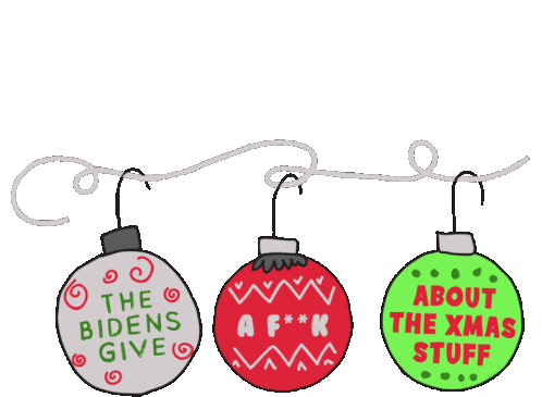 The Bidens Give A Fuck About Xmas Stuff Christmas Sticker - The Bidens Give A Fuck About Xmas Stuff Christmas Melania Tapes Stickers