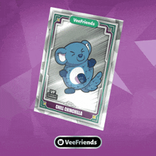 a veefriends card with a cartoon character on it