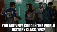 american pie nadia world history class school you are very good in the world history class yes
