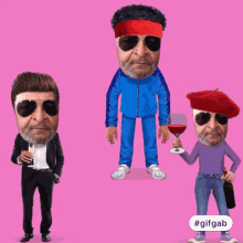 3animated Guys Have A Drink GIF