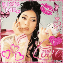 Kiss Me Kali Uchis GIF - Kiss Me Kali Uchis Pink GIFs