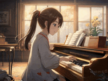 Girl Anime GIF - Girl Anime Piano GIFs