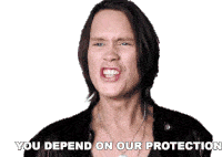 You Depend On Our Protection Pellek Sticker - You Depend On Our Protection Pellek Per Fredrik Asly Stickers