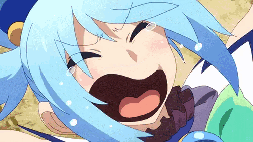 Aqua crying/begging anime meme, Kono Subarashii Sekai ni Bakuen wo!, KonoSuba - v1.0, Stable Diffusion LoRA