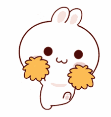 cheer cheering rabbit bunny adorable