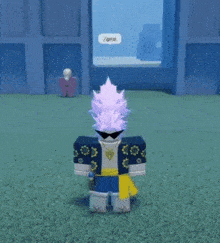 a person in a video game is surrounded by a bunch of glowing lights .