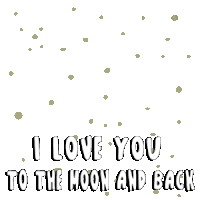 a blue and white penguin with the words " i love you to the moon and back "